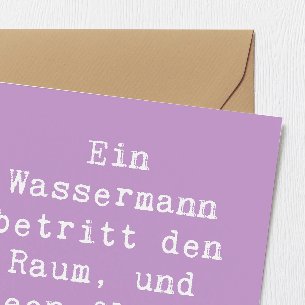 Deluxe Karte Spruch Wassermann Ideenflug Karte, Grußkarte, Klappkarte, Einladungskarte, Glückwunschkarte, Hochzeitskarte, Geburtstagskarte, Hochwertige Grußkarte, Hochwertige Klappkarte, Tierkreiszeichen, Sternzeichen, Horoskop, Astrologie, Aszendent