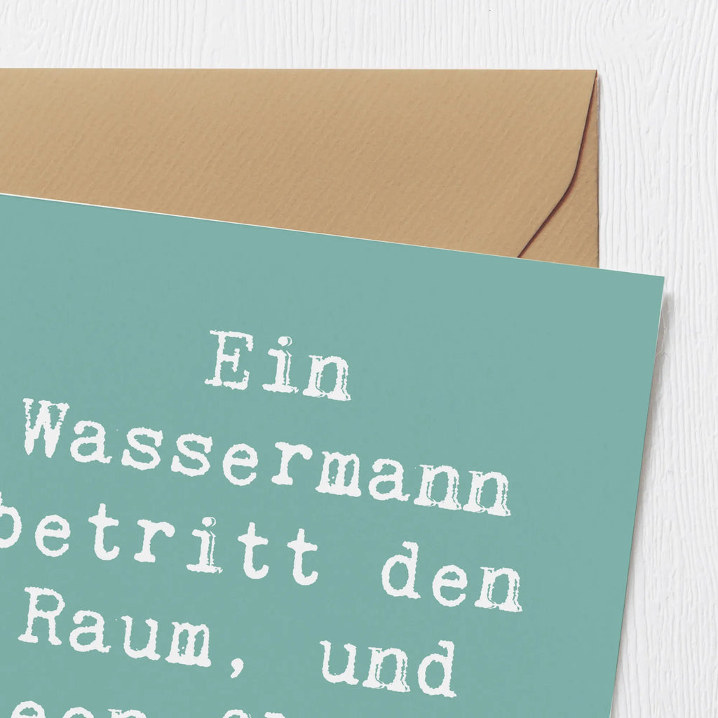 Deluxe Karte Spruch Wassermann Ideenflug Karte, Grußkarte, Klappkarte, Einladungskarte, Glückwunschkarte, Hochzeitskarte, Geburtstagskarte, Hochwertige Grußkarte, Hochwertige Klappkarte, Tierkreiszeichen, Sternzeichen, Horoskop, Astrologie, Aszendent