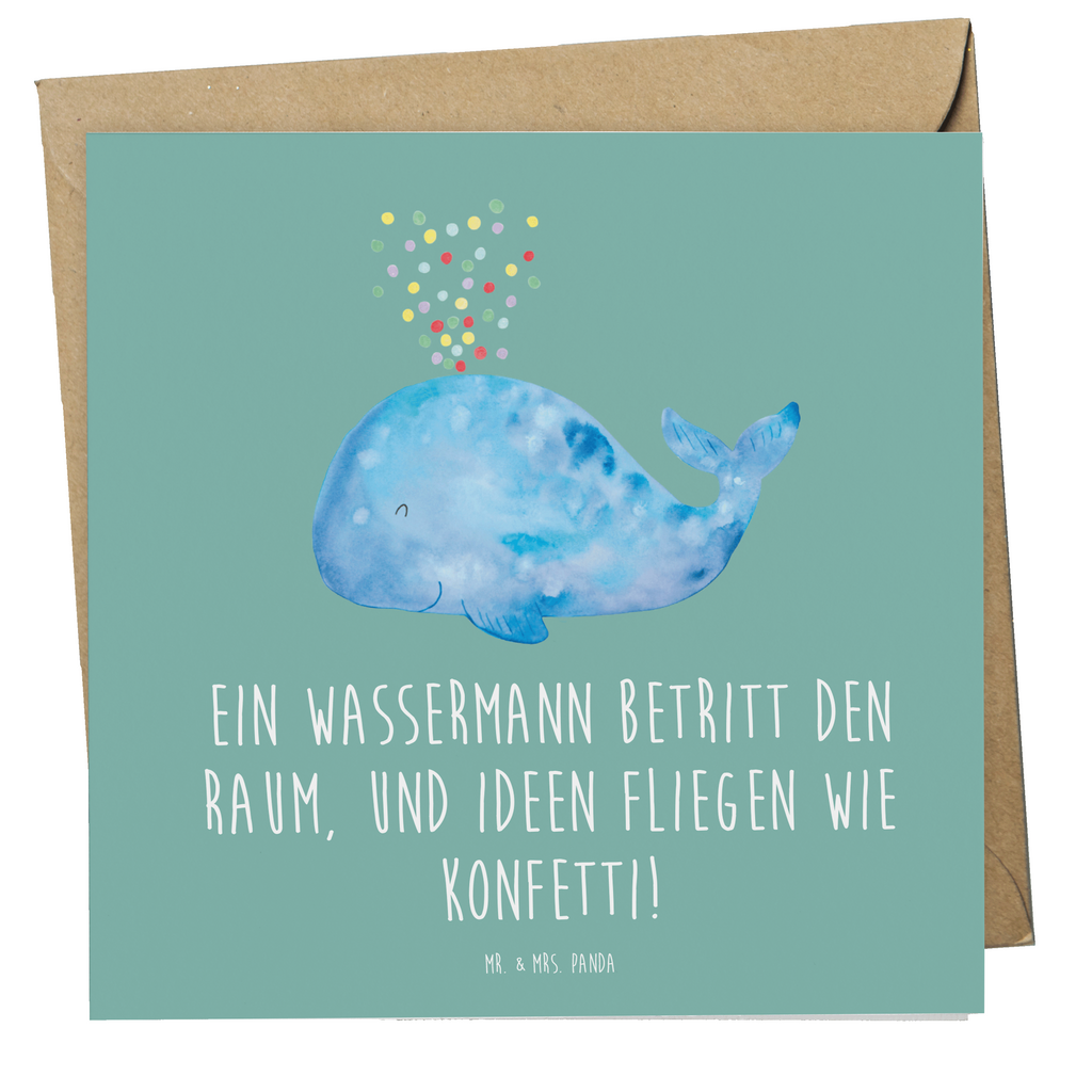 Deluxe Karte Spruch Wassermann Ideenflug Karte, Grußkarte, Klappkarte, Einladungskarte, Glückwunschkarte, Hochzeitskarte, Geburtstagskarte, Hochwertige Grußkarte, Hochwertige Klappkarte, Tierkreiszeichen, Sternzeichen, Horoskop, Astrologie, Aszendent