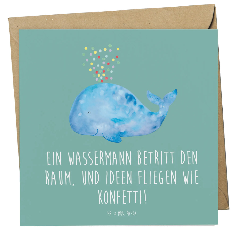 Deluxe Karte Wassermann Ideenflug Karte, Grußkarte, Klappkarte, Einladungskarte, Glückwunschkarte, Hochzeitskarte, Geburtstagskarte, Hochwertige Grußkarte, Hochwertige Klappkarte, Tierkreiszeichen, Sternzeichen, Horoskop, Astrologie, Aszendent