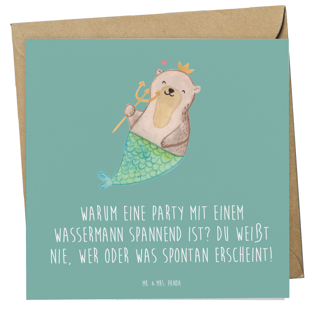 Deluxe Karte Spruch Wassermann Party Karte, Grußkarte, Klappkarte, Einladungskarte, Glückwunschkarte, Hochzeitskarte, Geburtstagskarte, Hochwertige Grußkarte, Hochwertige Klappkarte, Tierkreiszeichen, Sternzeichen, Horoskop, Astrologie, Aszendent