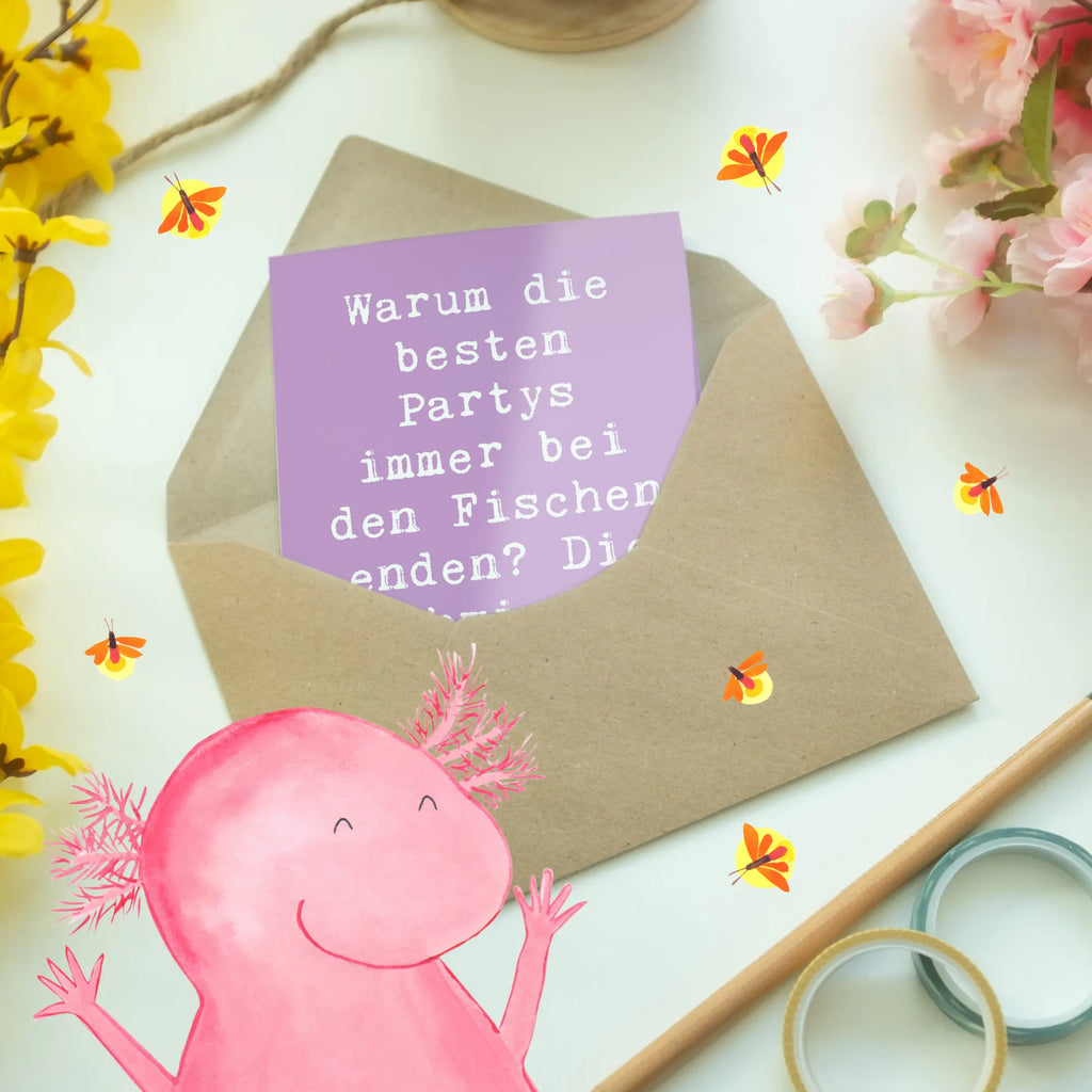 Grußkarte Spruch Fische Flow Spaß Grußkarte, Klappkarte, Einladungskarte, Glückwunschkarte, Hochzeitskarte, Geburtstagskarte, Karte, Ansichtskarten, Tierkreiszeichen, Sternzeichen, Horoskop, Astrologie, Aszendent