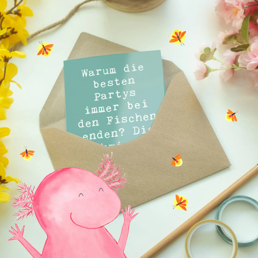 Grußkarte Spruch Fische Flow Spaß Grußkarte, Klappkarte, Einladungskarte, Glückwunschkarte, Hochzeitskarte, Geburtstagskarte, Karte, Ansichtskarten, Tierkreiszeichen, Sternzeichen, Horoskop, Astrologie, Aszendent