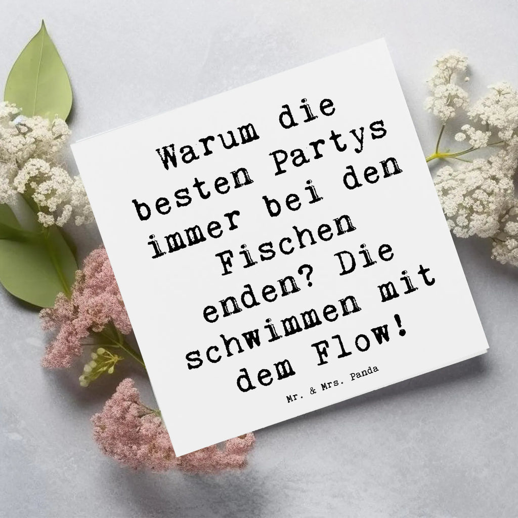 Deluxe Karte Spruch Fische Flow Spaß Karte, Grußkarte, Klappkarte, Einladungskarte, Glückwunschkarte, Hochzeitskarte, Geburtstagskarte, Hochwertige Grußkarte, Hochwertige Klappkarte, Tierkreiszeichen, Sternzeichen, Horoskop, Astrologie, Aszendent