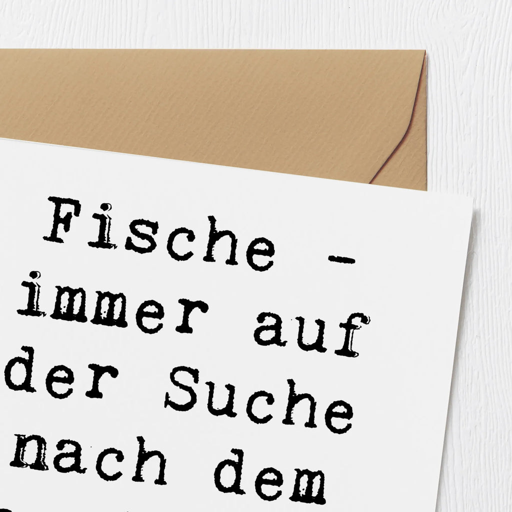 Deluxe Karte Spruch Fische Schwarm Karte, Grußkarte, Klappkarte, Einladungskarte, Glückwunschkarte, Hochzeitskarte, Geburtstagskarte, Hochwertige Grußkarte, Hochwertige Klappkarte, Tierkreiszeichen, Sternzeichen, Horoskop, Astrologie, Aszendent