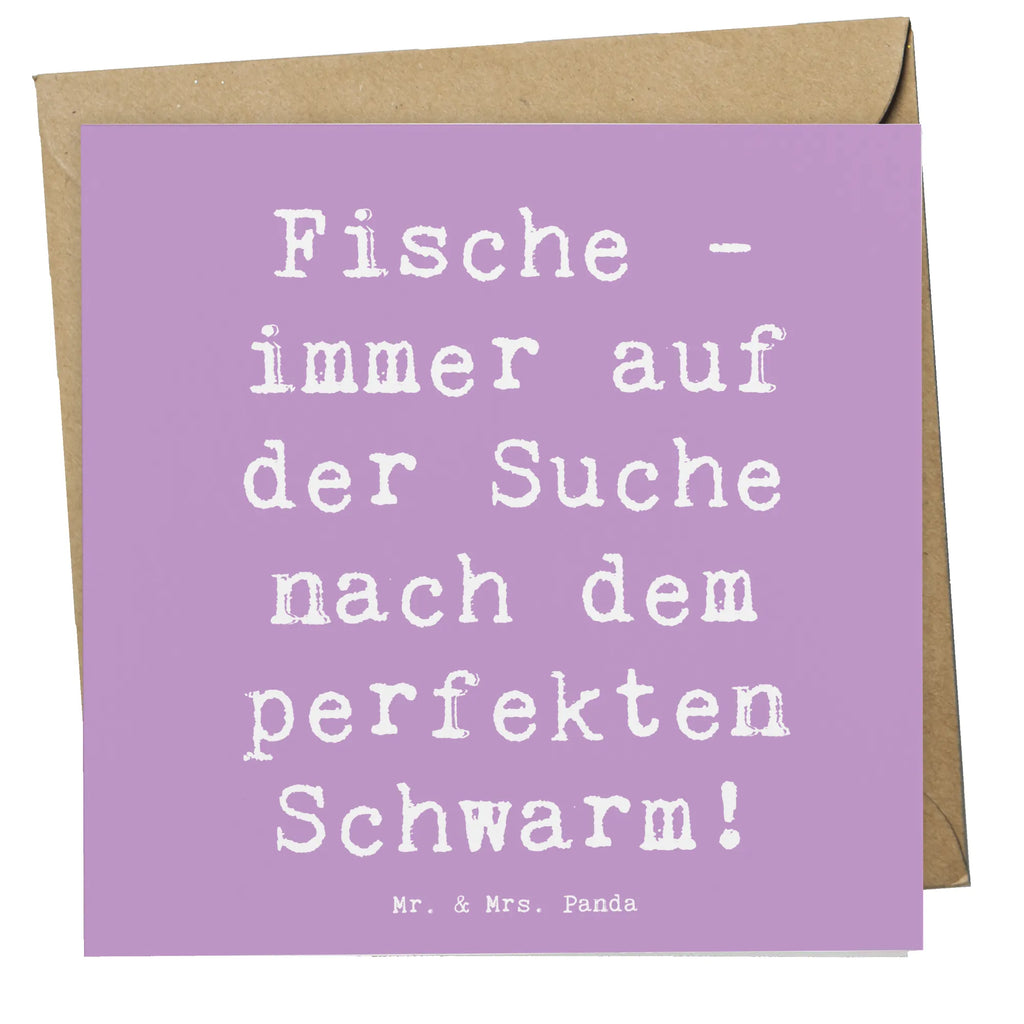 Deluxe Karte Spruch Fische Schwarm Karte, Grußkarte, Klappkarte, Einladungskarte, Glückwunschkarte, Hochzeitskarte, Geburtstagskarte, Hochwertige Grußkarte, Hochwertige Klappkarte, Tierkreiszeichen, Sternzeichen, Horoskop, Astrologie, Aszendent