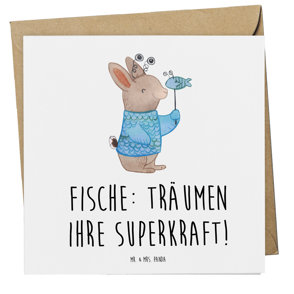 Deluxe Karte Spruch Fische Kraft Karte, Grußkarte, Klappkarte, Einladungskarte, Glückwunschkarte, Hochzeitskarte, Geburtstagskarte, Hochwertige Grußkarte, Hochwertige Klappkarte, Tierkreiszeichen, Sternzeichen, Horoskop, Astrologie, Aszendent