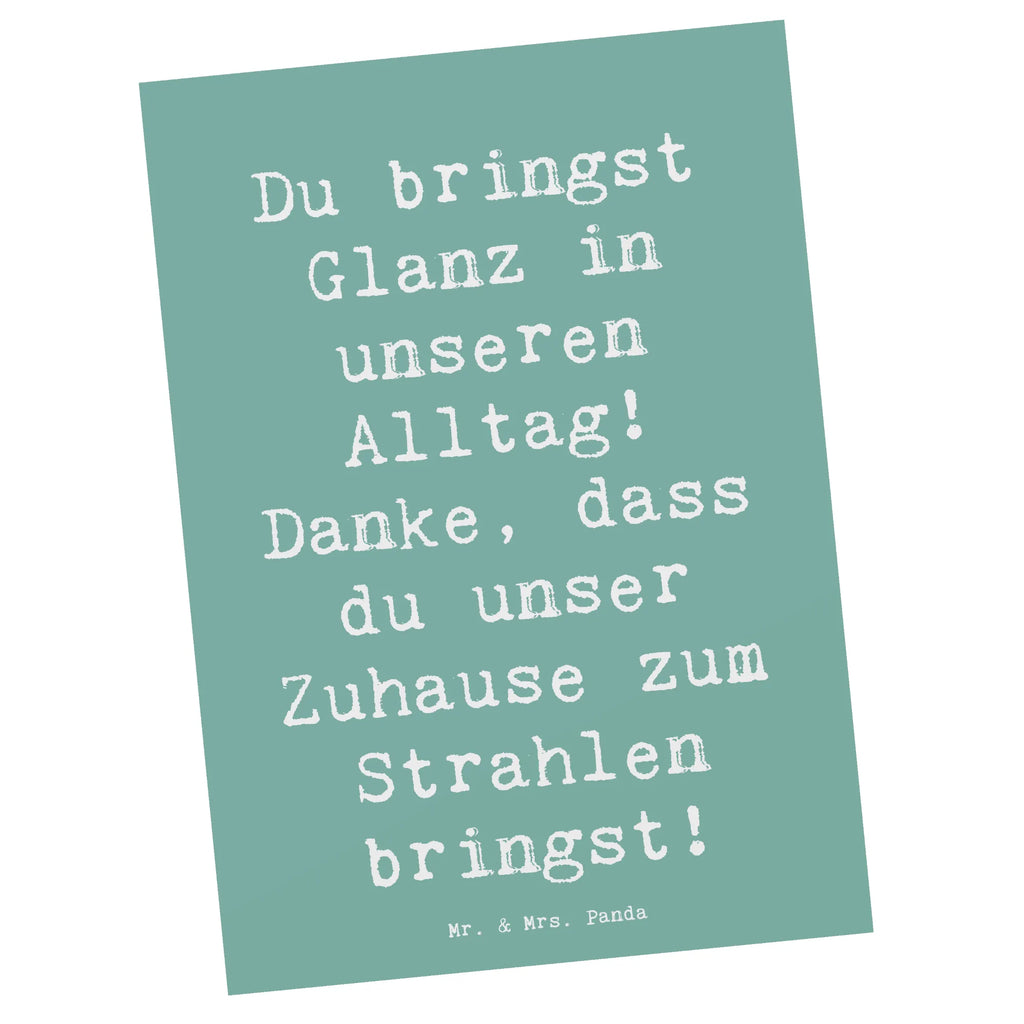 Postkarte Spruch Glanz Putzfrau Postkarte, Karte, Geschenkkarte, Grußkarte, Einladung, Ansichtskarte, Geburtstagskarte, Einladungskarte, Dankeskarte, Ansichtskarten, Einladung Geburtstag, Einladungskarten Geburtstag