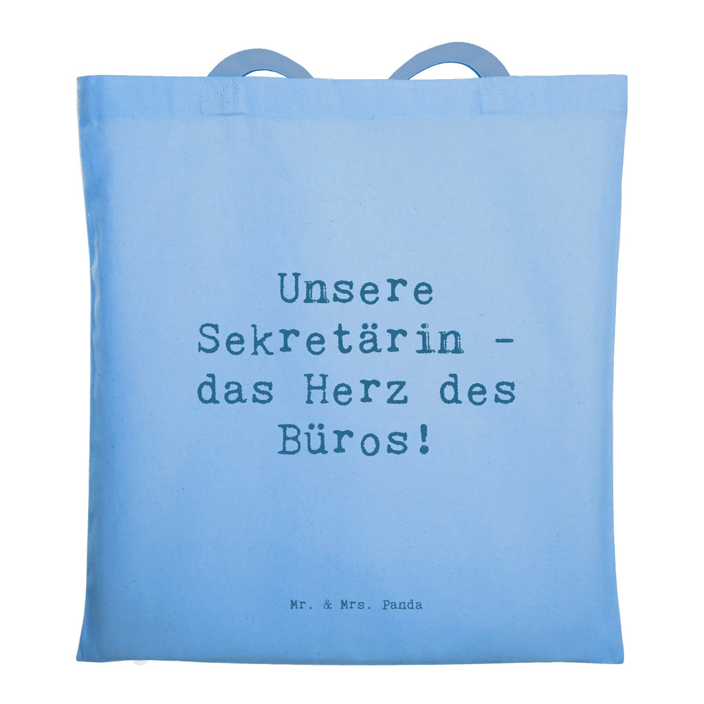 Tragetasche Unsere Sekretärin - das Herz des Büros! Beuteltasche, Beutel, Einkaufstasche, Jutebeutel, Stoffbeutel, Tasche, Shopper, Umhängetasche, Strandtasche, Schultertasche, Stofftasche, Tragetasche, Badetasche, Jutetasche, Einkaufstüte, Laptoptasche