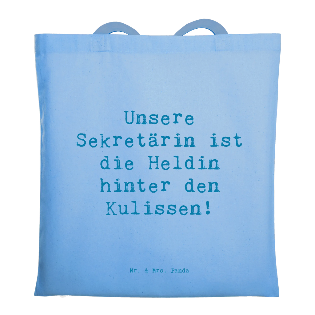 Tragetasche Unsere Sekretärin ist die Heldin hinter den Kulissen! Beuteltasche, Beutel, Einkaufstasche, Jutebeutel, Stoffbeutel, Tasche, Shopper, Umhängetasche, Strandtasche, Schultertasche, Stofftasche, Tragetasche, Badetasche, Jutetasche, Einkaufstüte, Laptoptasche