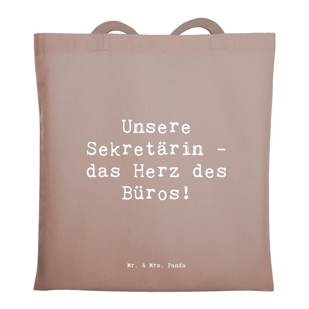 Tragetasche Unsere Sekretärin - das Herz des Büros! Beuteltasche, Beutel, Einkaufstasche, Jutebeutel, Stoffbeutel, Tasche, Shopper, Umhängetasche, Strandtasche, Schultertasche, Stofftasche, Tragetasche, Badetasche, Jutetasche, Einkaufstüte, Laptoptasche