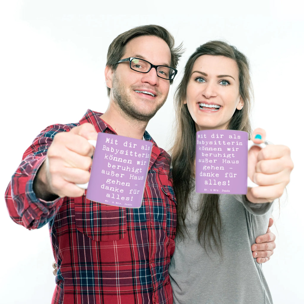 Tasse Mit dir als Babysitterin können wir beruhigt außer Haus gehen - danke für alles! Tasse, Kaffeetasse, Teetasse, Becher, Kaffeebecher, Teebecher, Keramiktasse, Porzellantasse, Büro Tasse, Geschenk Tasse, Tasse Sprüche, Tasse Motive, Kaffeetassen, Tasse bedrucken, Designer Tasse, Cappuccino Tassen, Schöne Teetassen