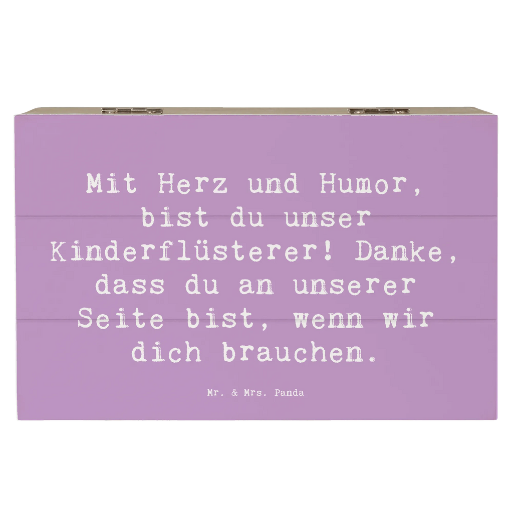 Holzkiste Mit Herz und Humor, bist du unser Kinderflüsterer! Danke, dass du an unserer Seite bist, wenn wir dich brauchen. Holzkiste, Kiste, Schatzkiste, Truhe, Schatulle, XXL, Erinnerungsbox, Erinnerungskiste, Dekokiste, Aufbewahrungsbox, Geschenkbox, Geschenkdose