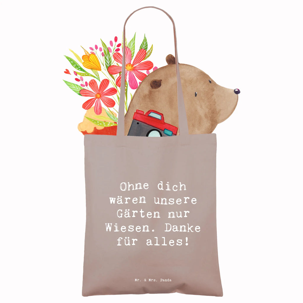 Tragetasche Ohne dich wären unsere Gärten nur Wiesen. Danke für alles! Beuteltasche, Beutel, Einkaufstasche, Jutebeutel, Stoffbeutel, Tasche, Shopper, Umhängetasche, Strandtasche, Schultertasche, Stofftasche, Tragetasche, Badetasche, Jutetasche, Einkaufstüte, Laptoptasche