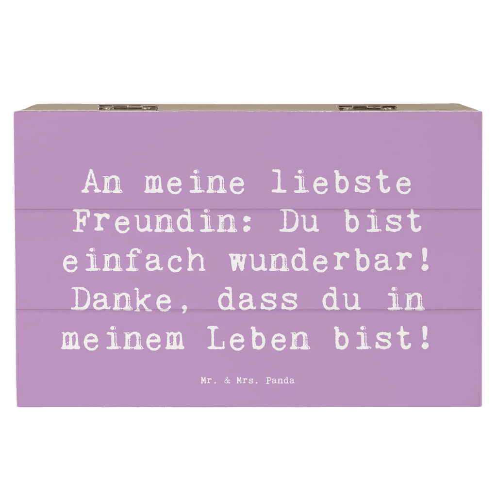 Holzkiste An meine liebste Freundin: Du bist einfach wunderbar! Danke, dass du in meinem Leben bist! Holzkiste, Kiste, Schatzkiste, Truhe, Schatulle, XXL, Erinnerungsbox, Erinnerungskiste, Dekokiste, Aufbewahrungsbox, Geschenkbox, Geschenkdose