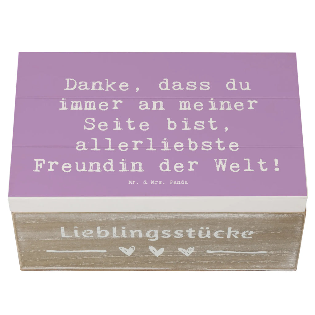 Holzkiste Danke, dass du immer an meiner Seite bist, allerliebste Freundin der Welt! Holzkiste, Kiste, Schatzkiste, Truhe, Schatulle, XXL, Erinnerungsbox, Erinnerungskiste, Dekokiste, Aufbewahrungsbox, Geschenkbox, Geschenkdose