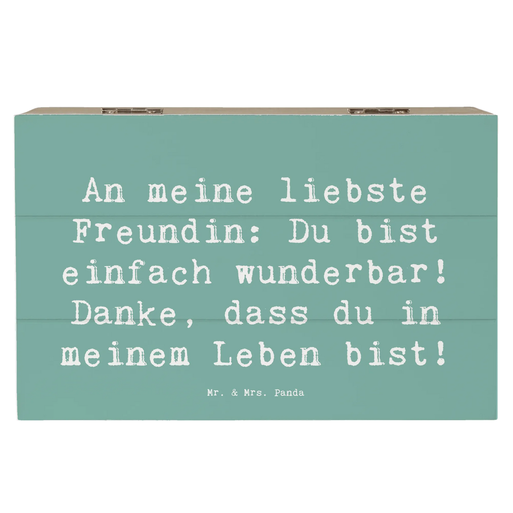 Holzkiste An meine liebste Freundin: Du bist einfach wunderbar! Danke, dass du in meinem Leben bist! Holzkiste, Kiste, Schatzkiste, Truhe, Schatulle, XXL, Erinnerungsbox, Erinnerungskiste, Dekokiste, Aufbewahrungsbox, Geschenkbox, Geschenkdose