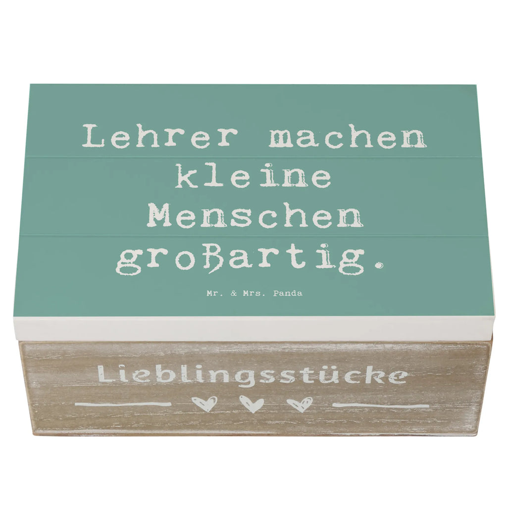 Holzkiste Lehrer machen kleine Menschen großartig. Holzkiste, Kiste, Schatzkiste, Truhe, Schatulle, XXL, Erinnerungsbox, Erinnerungskiste, Dekokiste, Aufbewahrungsbox, Geschenkbox, Geschenkdose