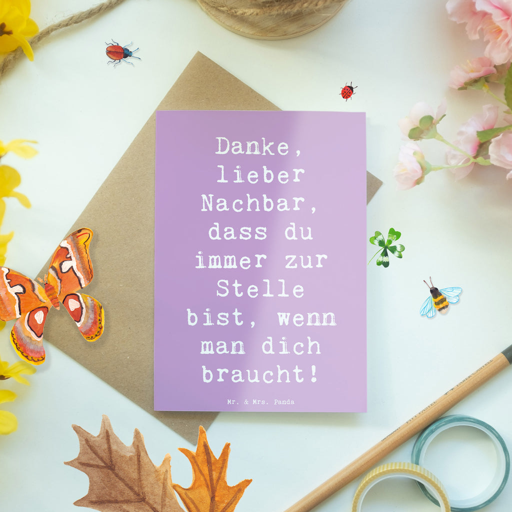 Grußkarte Danke, lieber Nachbar, dass du immer zur Stelle bist, wenn man dich braucht! Grußkarte, Klappkarte, Einladungskarte, Glückwunschkarte, Hochzeitskarte, Geburtstagskarte, Karte, Ansichtskarten