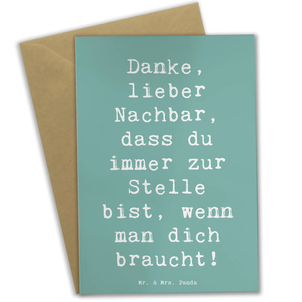 Grußkarte Danke, lieber Nachbar, dass du immer zur Stelle bist, wenn man dich braucht! Grußkarte, Klappkarte, Einladungskarte, Glückwunschkarte, Hochzeitskarte, Geburtstagskarte, Karte, Ansichtskarten