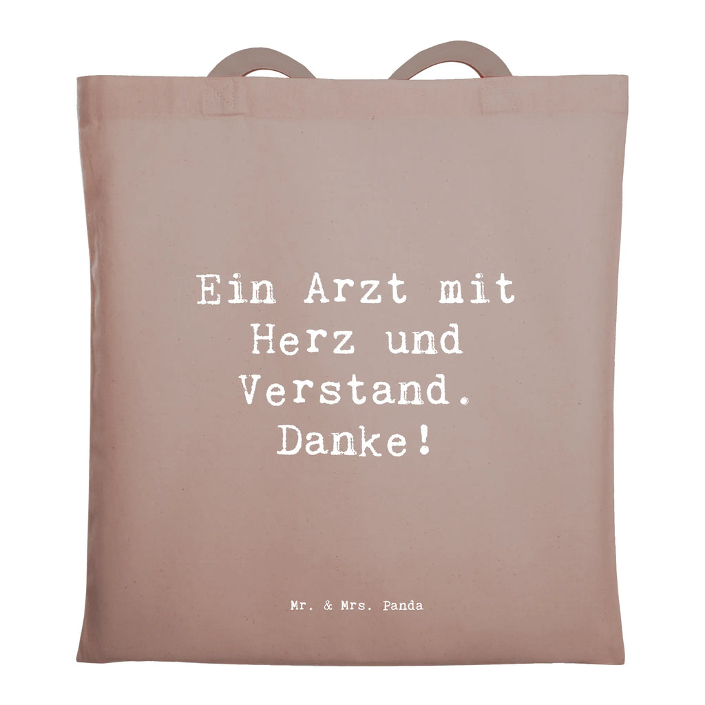 Tragetasche Ein Arzt mit Herz und Verstand. Danke! Beuteltasche, Beutel, Einkaufstasche, Jutebeutel, Stoffbeutel, Tasche, Shopper, Umhängetasche, Strandtasche, Schultertasche, Stofftasche, Tragetasche, Badetasche, Jutetasche, Einkaufstüte, Laptoptasche