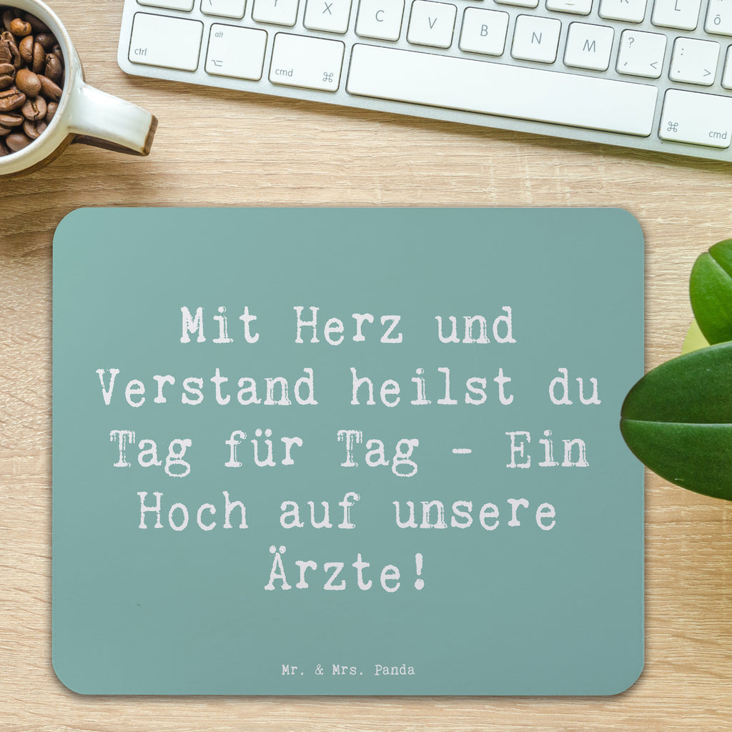 Mauspad Spruch Arzt Herz Verstand Mousepad, Computer zubehör, Büroausstattung, PC Zubehör, Arbeitszimmer, Mauspad, Einzigartiges Mauspad, Designer Mauspad, Mausunterlage, Mauspad Büro