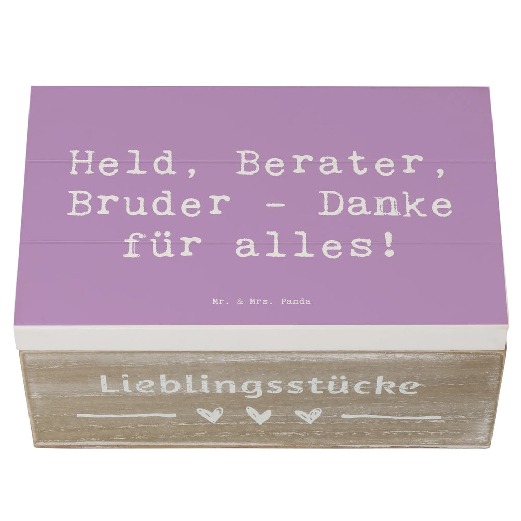 Holzkiste Held, Berater, Bruder - Danke für alles! Holzkiste, Kiste, Schatzkiste, Truhe, Schatulle, XXL, Erinnerungsbox, Erinnerungskiste, Dekokiste, Aufbewahrungsbox, Geschenkbox, Geschenkdose