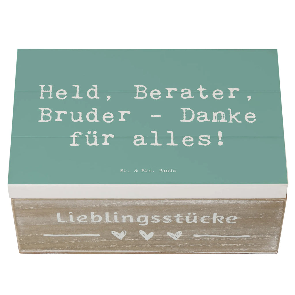 Holzkiste Held, Berater, Bruder - Danke für alles! Holzkiste, Kiste, Schatzkiste, Truhe, Schatulle, XXL, Erinnerungsbox, Erinnerungskiste, Dekokiste, Aufbewahrungsbox, Geschenkbox, Geschenkdose