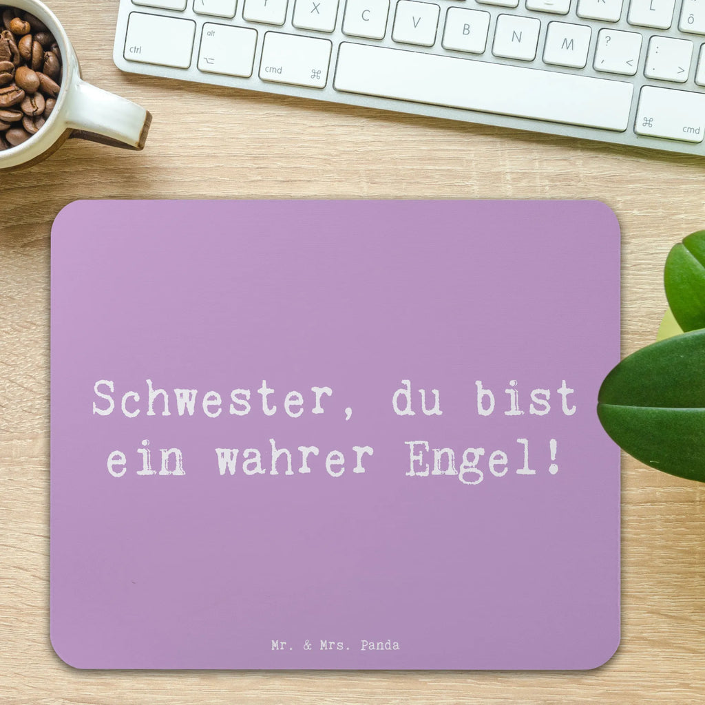 Mauspad Spruch Schwester Engel Mousepad, Computer zubehör, Büroausstattung, PC Zubehör, Arbeitszimmer, Mauspad, Einzigartiges Mauspad, Designer Mauspad, Mausunterlage, Mauspad Büro