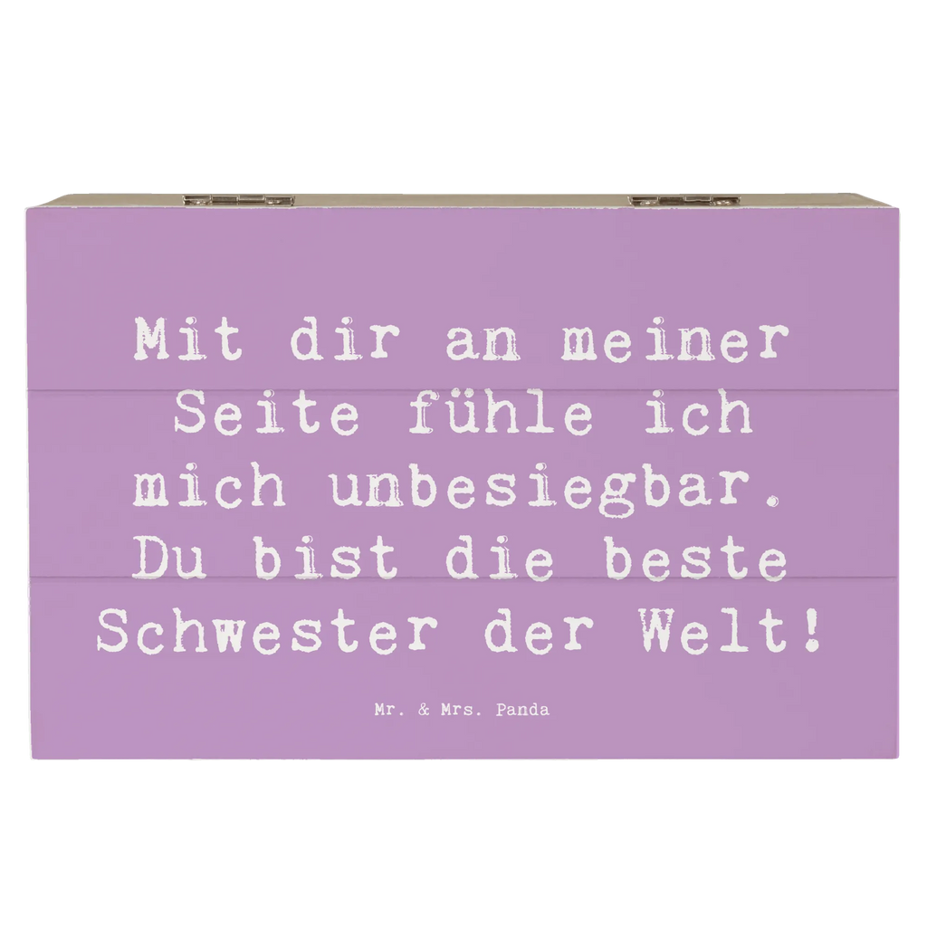 Holzkiste Mit dir an meiner Seite fühle ich mich unbesiegbar. Du bist die beste Schwester der Welt! Holzkiste, Kiste, Schatzkiste, Truhe, Schatulle, XXL, Erinnerungsbox, Erinnerungskiste, Dekokiste, Aufbewahrungsbox, Geschenkbox, Geschenkdose