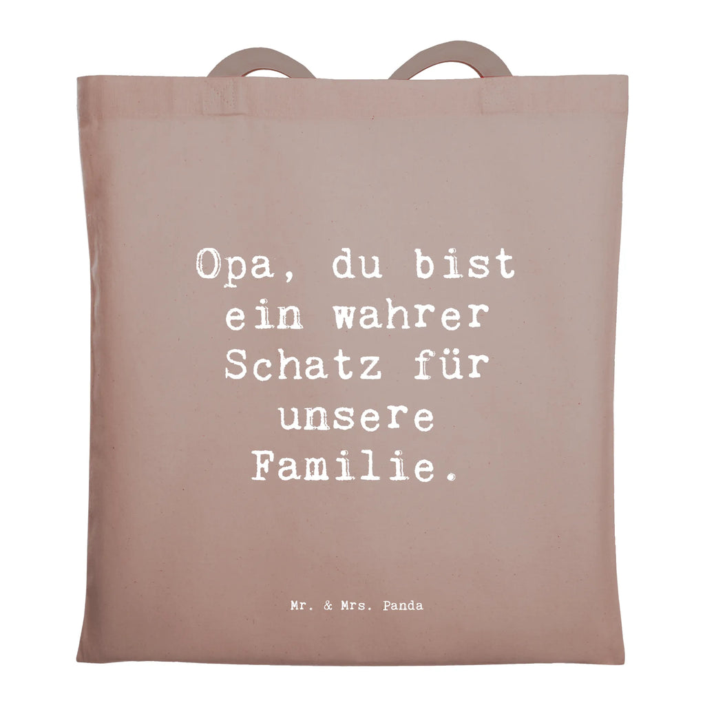 Tragetasche Opa, du bist ein wahrer Schatz für unsere Familie. Beuteltasche, Beutel, Einkaufstasche, Jutebeutel, Stoffbeutel, Tasche, Shopper, Umhängetasche, Strandtasche, Schultertasche, Stofftasche, Tragetasche, Badetasche, Jutetasche, Einkaufstüte, Laptoptasche