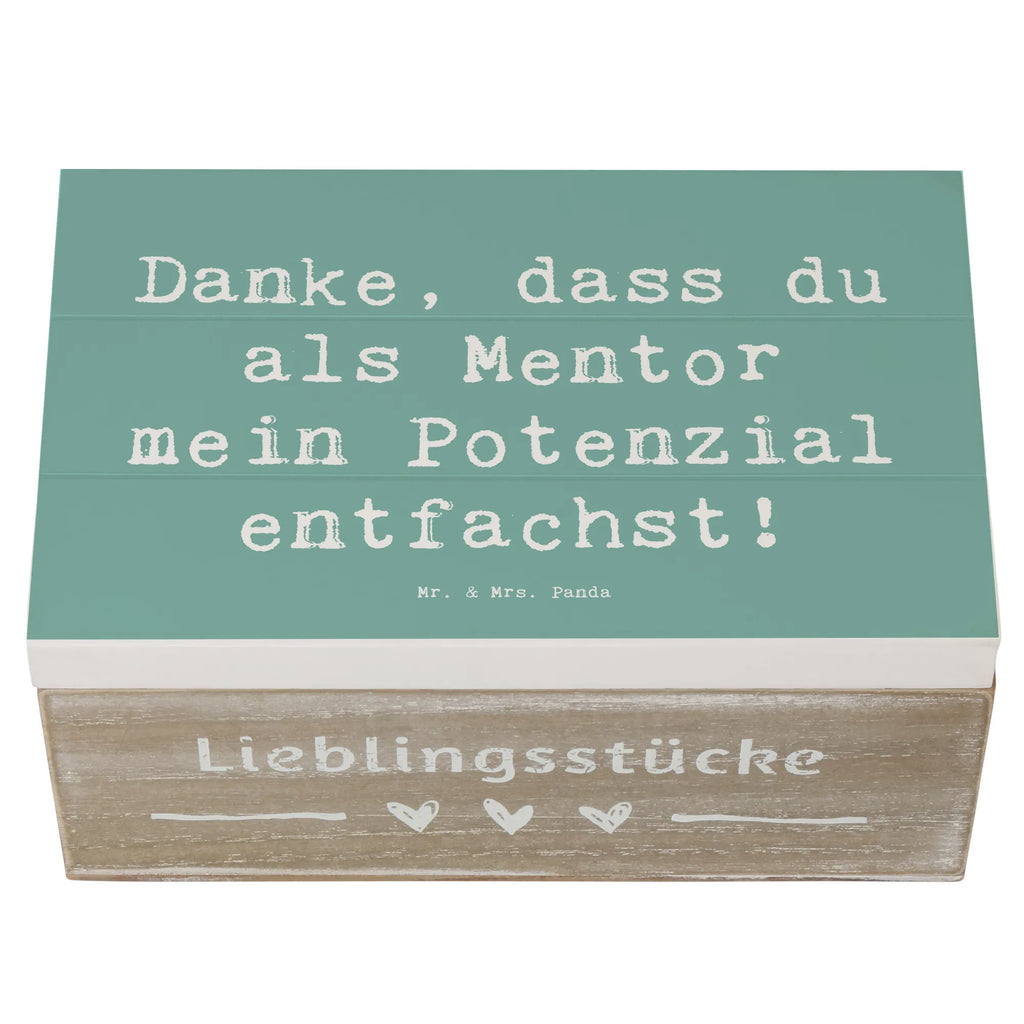 Holzkiste Danke, dass du als Mentor mein Potenzial entfachst! Holzkiste, Kiste, Schatzkiste, Truhe, Schatulle, XXL, Erinnerungsbox, Erinnerungskiste, Dekokiste, Aufbewahrungsbox, Geschenkbox, Geschenkdose