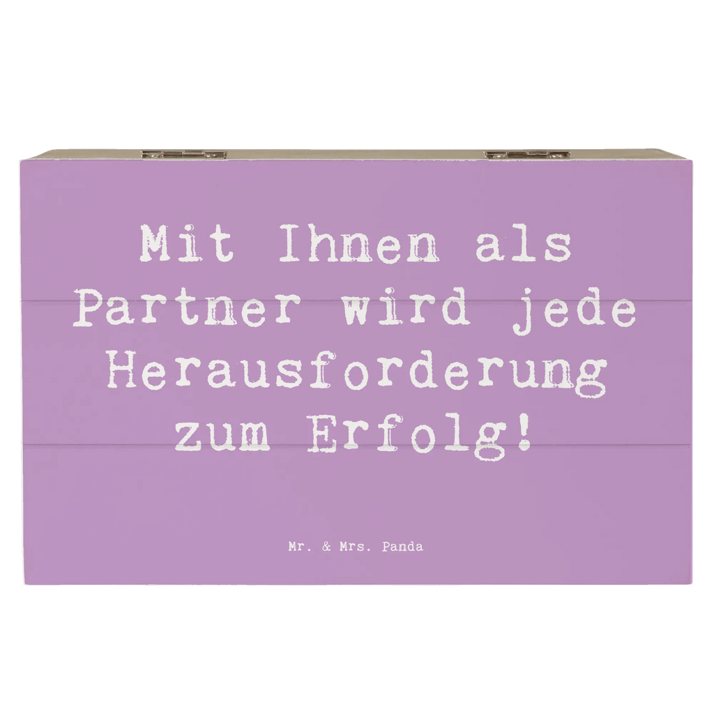 Holzkiste Mit Ihnen als Partner wird jede Herausforderung zum Erfolg! Holzkiste, Kiste, Schatzkiste, Truhe, Schatulle, XXL, Erinnerungsbox, Erinnerungskiste, Dekokiste, Aufbewahrungsbox, Geschenkbox, Geschenkdose