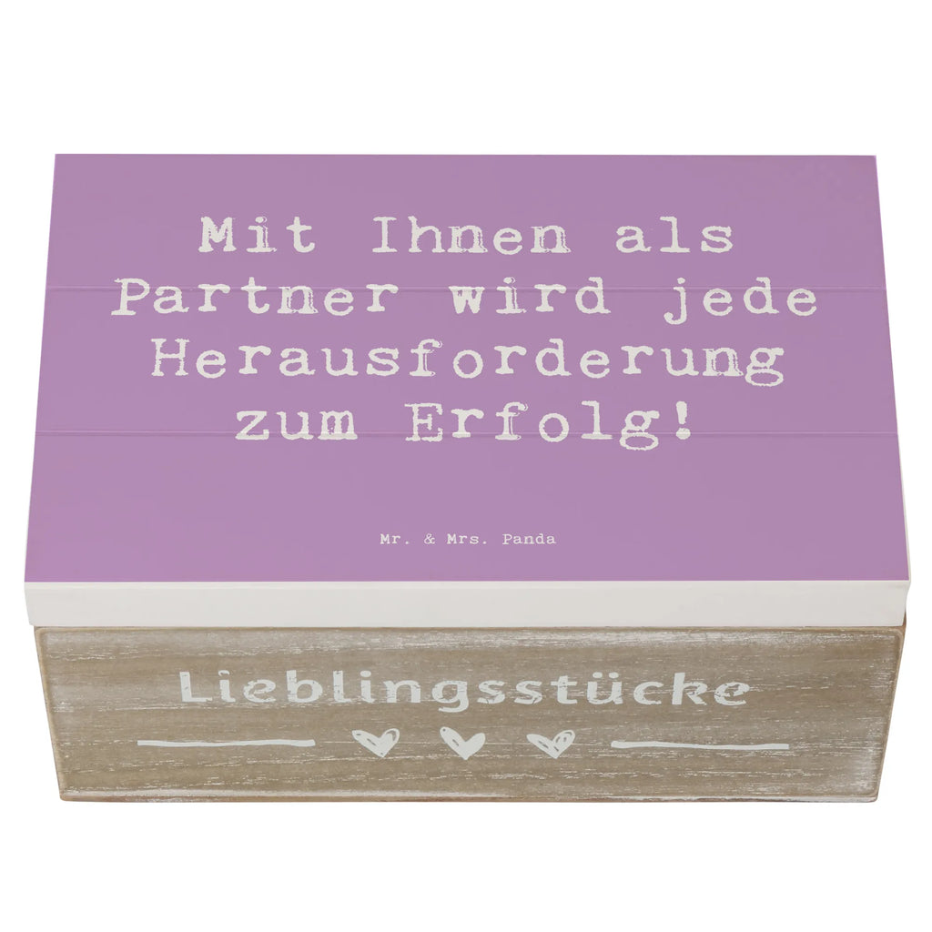 Holzkiste Mit Ihnen als Partner wird jede Herausforderung zum Erfolg! Holzkiste, Kiste, Schatzkiste, Truhe, Schatulle, XXL, Erinnerungsbox, Erinnerungskiste, Dekokiste, Aufbewahrungsbox, Geschenkbox, Geschenkdose