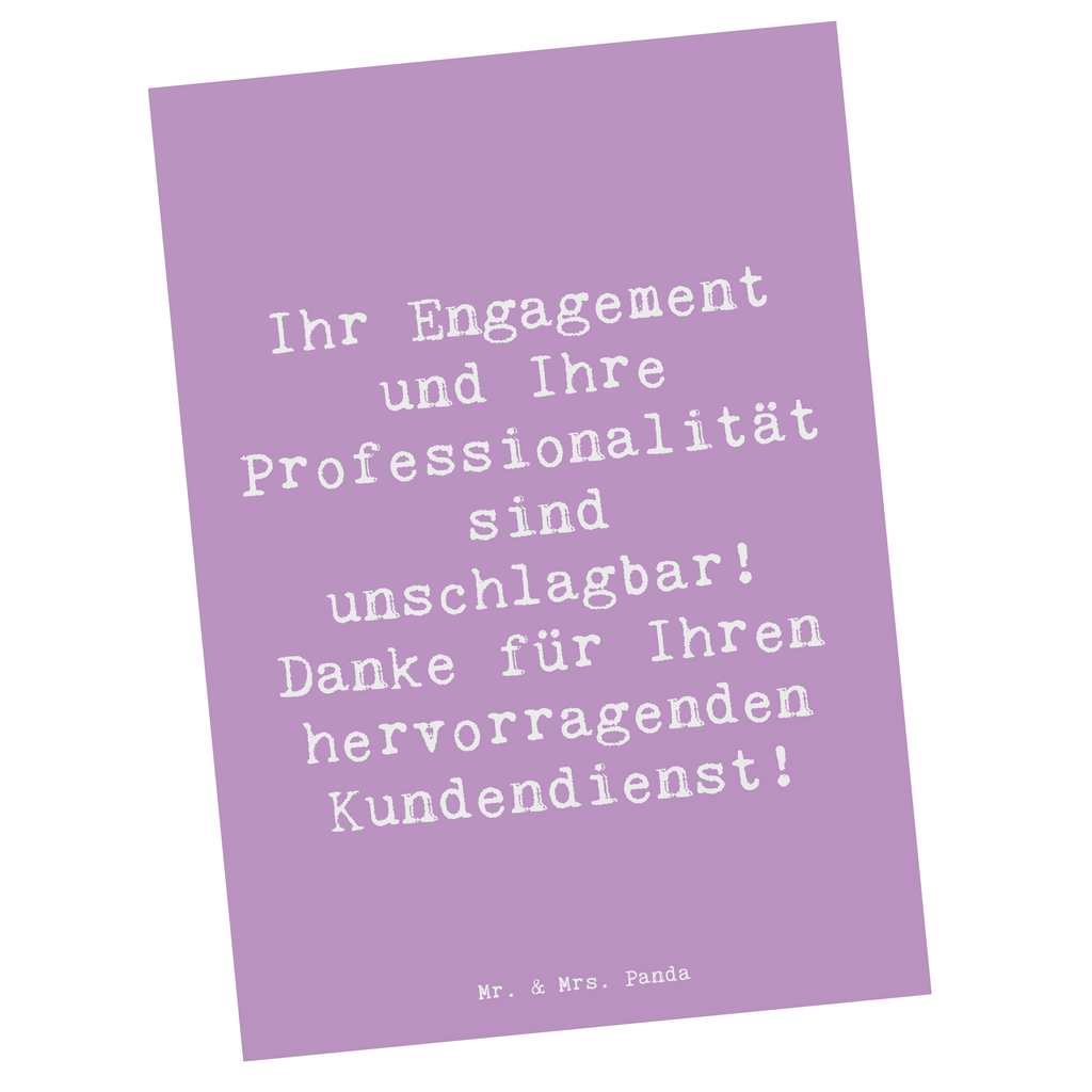 Postkarte Ihr Engagement und Ihre Professionalität sind unschlagbar! Danke für Ihren hervorragenden Kundendienst! Postkarte, Karte, Geschenkkarte, Grußkarte, Einladung, Ansichtskarte, Geburtstagskarte, Einladungskarte, Dankeskarte, Ansichtskarten, Einladung Geburtstag, Einladungskarten Geburtstag