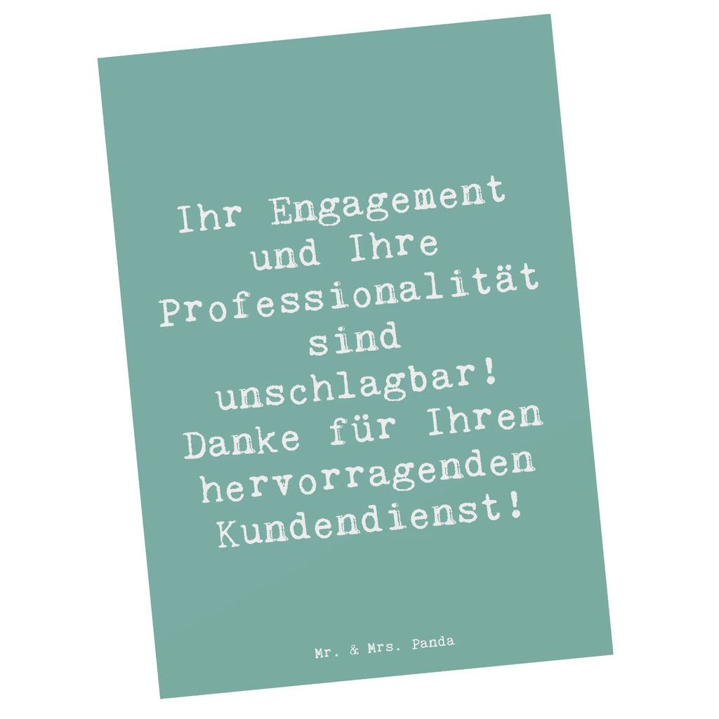 Postkarte Ihr Engagement und Ihre Professionalität sind unschlagbar! Danke für Ihren hervorragenden Kundendienst! Postkarte, Karte, Geschenkkarte, Grußkarte, Einladung, Ansichtskarte, Geburtstagskarte, Einladungskarte, Dankeskarte, Ansichtskarten, Einladung Geburtstag, Einladungskarten Geburtstag