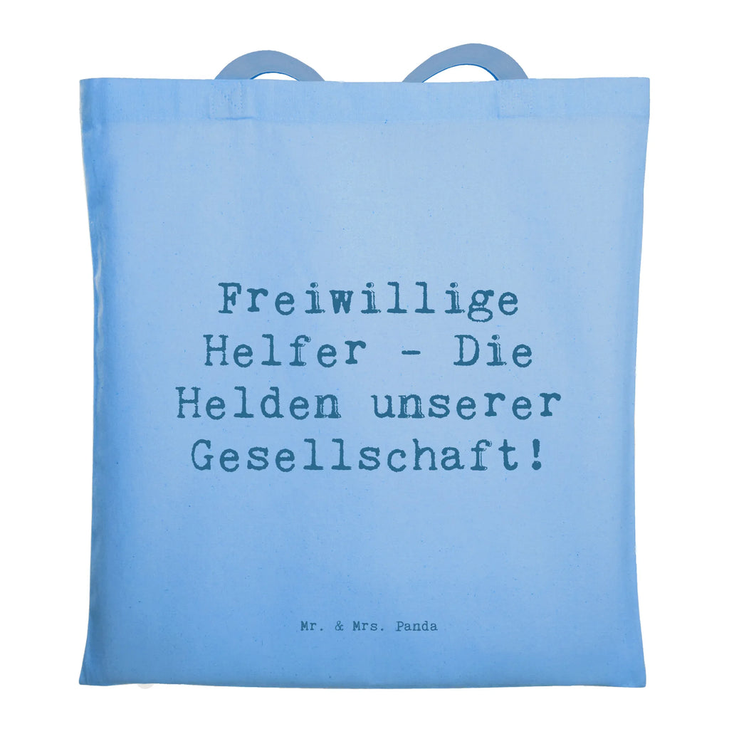 Tragetasche Freiwillige Helfer - Die Helden unserer Gesellschaft! Beuteltasche, Beutel, Einkaufstasche, Jutebeutel, Stoffbeutel, Tasche, Shopper, Umhängetasche, Strandtasche, Schultertasche, Stofftasche, Tragetasche, Badetasche, Jutetasche, Einkaufstüte, Laptoptasche