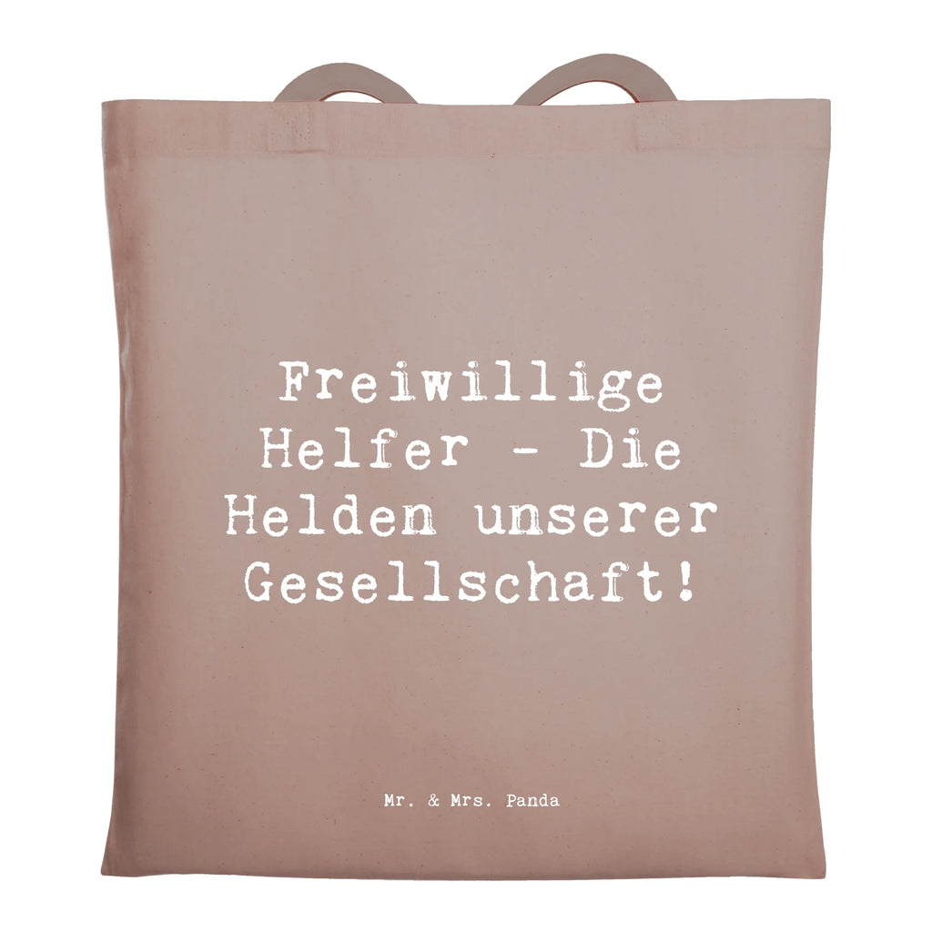 Tragetasche Freiwillige Helfer - Die Helden unserer Gesellschaft! Beuteltasche, Beutel, Einkaufstasche, Jutebeutel, Stoffbeutel, Tasche, Shopper, Umhängetasche, Strandtasche, Schultertasche, Stofftasche, Tragetasche, Badetasche, Jutetasche, Einkaufstüte, Laptoptasche