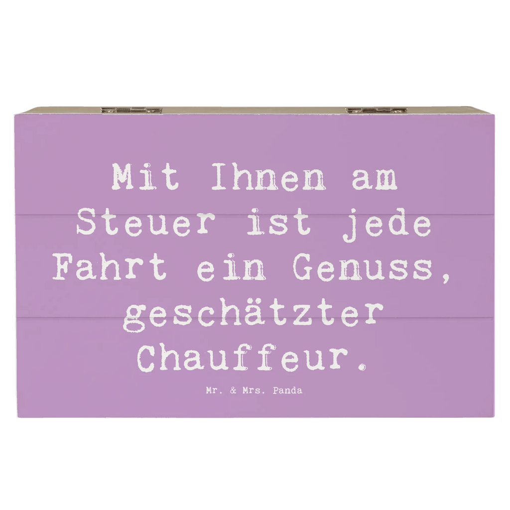 Holzkiste Mit Ihnen am Steuer ist jede Fahrt ein Genuss, geschätzter Chauffeur. Holzkiste, Kiste, Schatzkiste, Truhe, Schatulle, XXL, Erinnerungsbox, Erinnerungskiste, Dekokiste, Aufbewahrungsbox, Geschenkbox, Geschenkdose