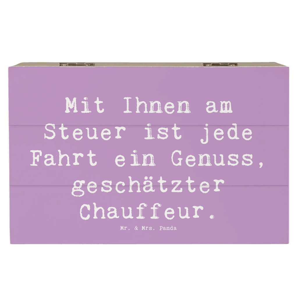 Holzkiste Mit Ihnen am Steuer ist jede Fahrt ein Genuss, geschätzter Chauffeur. Holzkiste, Kiste, Schatzkiste, Truhe, Schatulle, XXL, Erinnerungsbox, Erinnerungskiste, Dekokiste, Aufbewahrungsbox, Geschenkbox, Geschenkdose