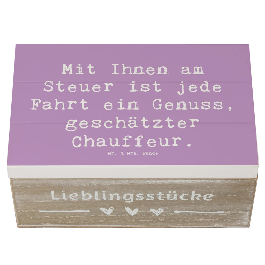 Holzkiste Mit Ihnen am Steuer ist jede Fahrt ein Genuss, geschätzter Chauffeur. Holzkiste, Kiste, Schatzkiste, Truhe, Schatulle, XXL, Erinnerungsbox, Erinnerungskiste, Dekokiste, Aufbewahrungsbox, Geschenkbox, Geschenkdose