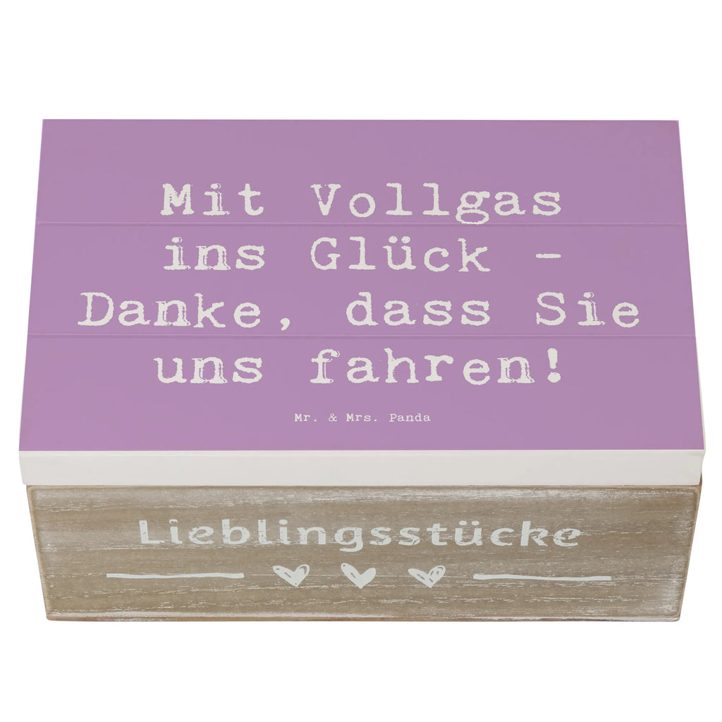 Holzkiste Mit Vollgas ins Glück - Danke, dass Sie uns fahren! Holzkiste, Kiste, Schatzkiste, Truhe, Schatulle, XXL, Erinnerungsbox, Erinnerungskiste, Dekokiste, Aufbewahrungsbox, Geschenkbox, Geschenkdose