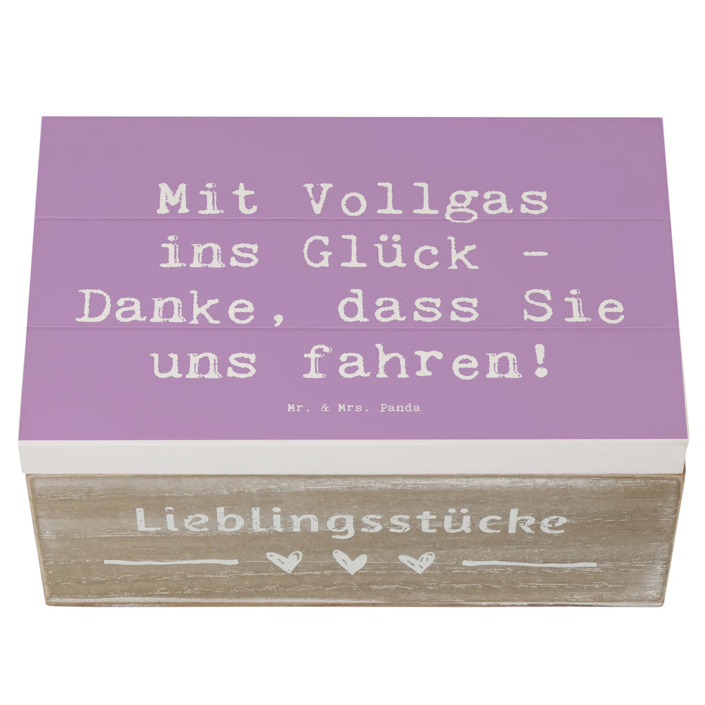 Holzkiste Mit Vollgas ins Glück - Danke, dass Sie uns fahren! Holzkiste, Kiste, Schatzkiste, Truhe, Schatulle, XXL, Erinnerungsbox, Erinnerungskiste, Dekokiste, Aufbewahrungsbox, Geschenkbox, Geschenkdose