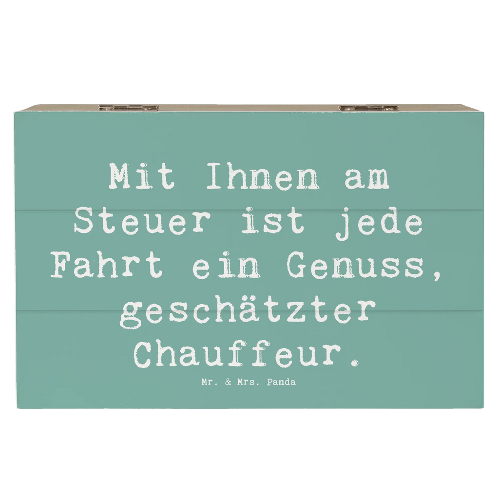 Holzkiste Mit Ihnen am Steuer ist jede Fahrt ein Genuss, geschätzter Chauffeur. Holzkiste, Kiste, Schatzkiste, Truhe, Schatulle, XXL, Erinnerungsbox, Erinnerungskiste, Dekokiste, Aufbewahrungsbox, Geschenkbox, Geschenkdose