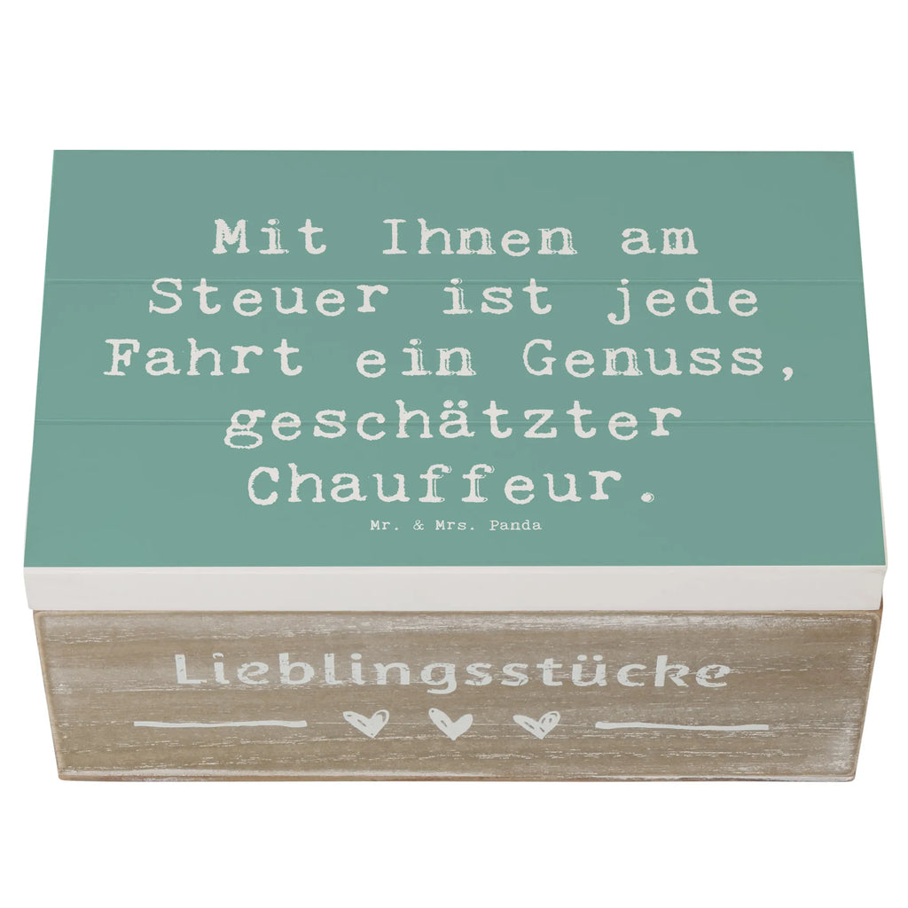 Holzkiste Mit Ihnen am Steuer ist jede Fahrt ein Genuss, geschätzter Chauffeur. Holzkiste, Kiste, Schatzkiste, Truhe, Schatulle, XXL, Erinnerungsbox, Erinnerungskiste, Dekokiste, Aufbewahrungsbox, Geschenkbox, Geschenkdose