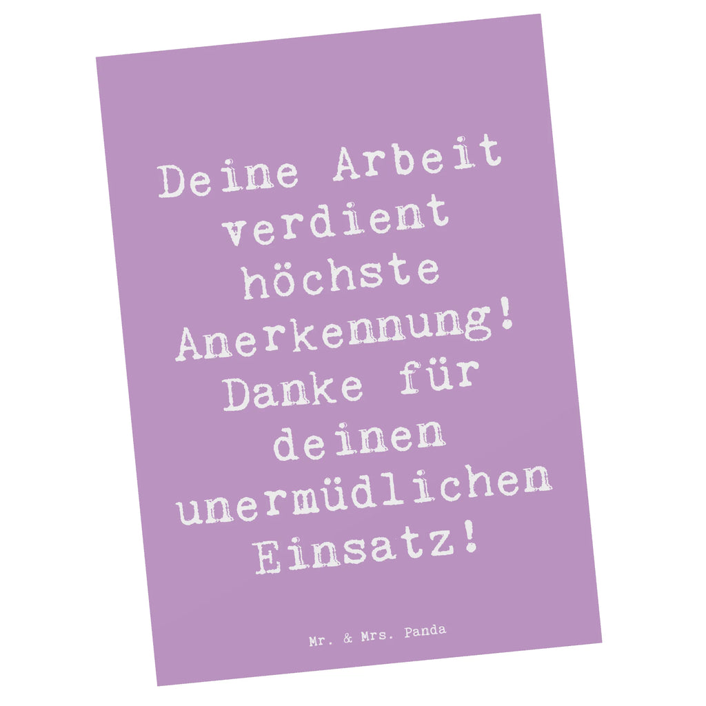 Postkarte Deine Arbeit verdient höchste Anerkennung! Danke für deinen unermüdlichen Einsatz! Postkarte, Karte, Geschenkkarte, Grußkarte, Einladung, Ansichtskarte, Geburtstagskarte, Einladungskarte, Dankeskarte, Ansichtskarten, Einladung Geburtstag, Einladungskarten Geburtstag