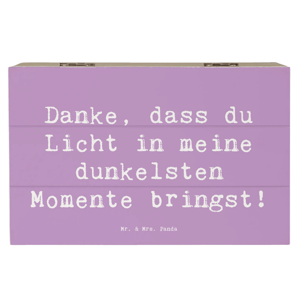 Holzkiste Danke, dass du Licht in meine dunkelsten Momente bringst! Holzkiste, Kiste, Schatzkiste, Truhe, Schatulle, XXL, Erinnerungsbox, Erinnerungskiste, Dekokiste, Aufbewahrungsbox, Geschenkbox, Geschenkdose