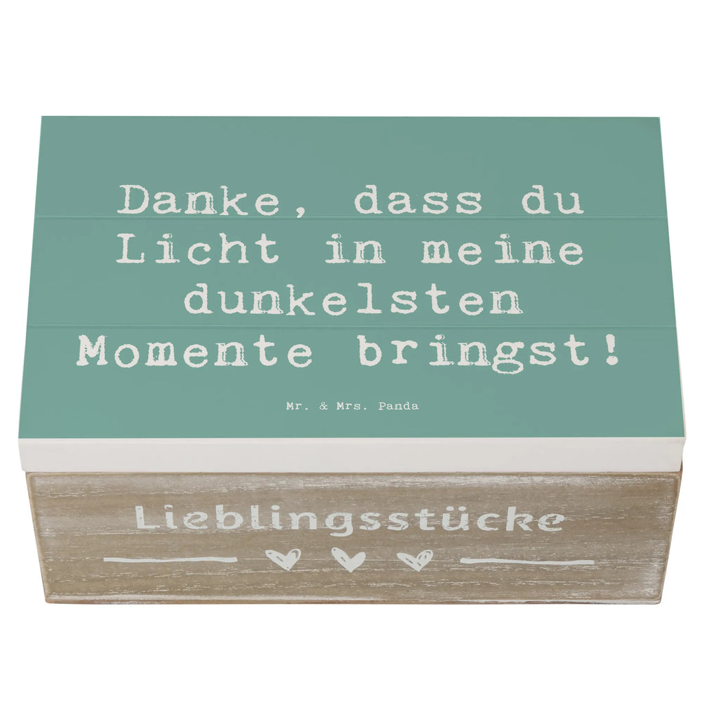 Holzkiste Danke, dass du Licht in meine dunkelsten Momente bringst! Holzkiste, Kiste, Schatzkiste, Truhe, Schatulle, XXL, Erinnerungsbox, Erinnerungskiste, Dekokiste, Aufbewahrungsbox, Geschenkbox, Geschenkdose