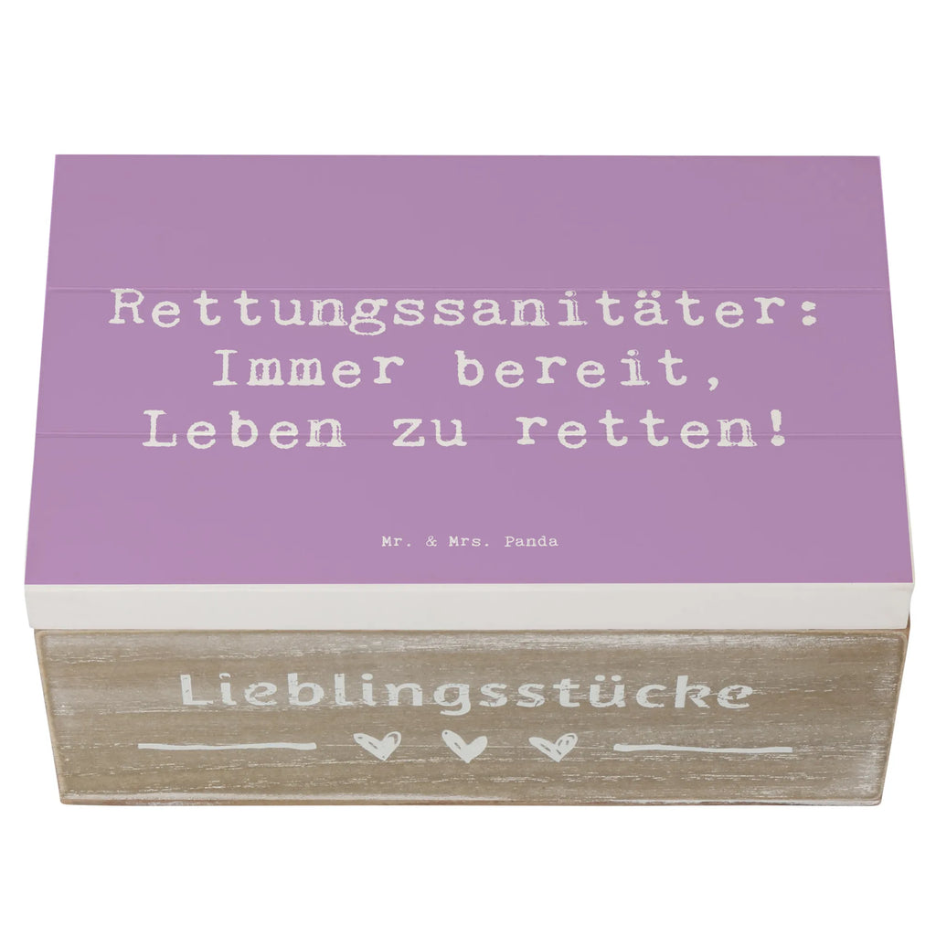 Holzkiste Rettungssanitäter: Immer bereit, Leben zu retten! Holzkiste, Kiste, Schatzkiste, Truhe, Schatulle, XXL, Erinnerungsbox, Erinnerungskiste, Dekokiste, Aufbewahrungsbox, Geschenkbox, Geschenkdose