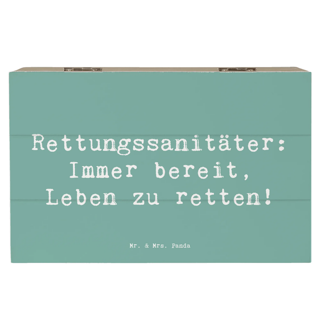 Holzkiste Rettungssanitäter: Immer bereit, Leben zu retten! Holzkiste, Kiste, Schatzkiste, Truhe, Schatulle, XXL, Erinnerungsbox, Erinnerungskiste, Dekokiste, Aufbewahrungsbox, Geschenkbox, Geschenkdose